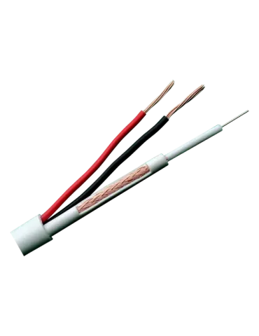 MARCA BLANCA Cable Combinado - Micro RG59 + alimentación - Rollo de 10