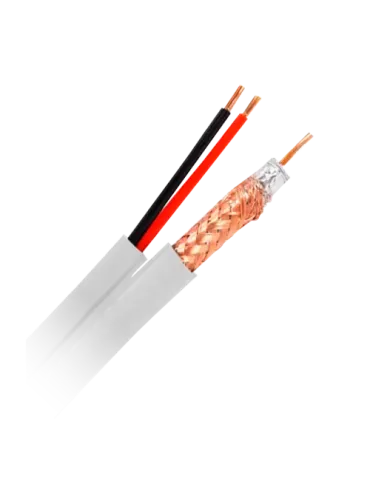 SAFIRE Cable Combinado - Mini RG59 + alimentación SIAMÉS - Rollo de 10