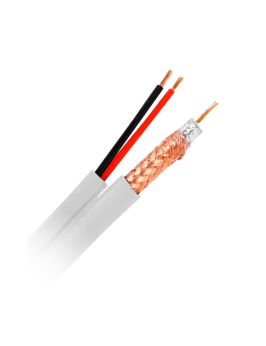 SAFIRE Cable Combinado - Mini RG59 + alimentación SIAMÉS - Rollo de 10