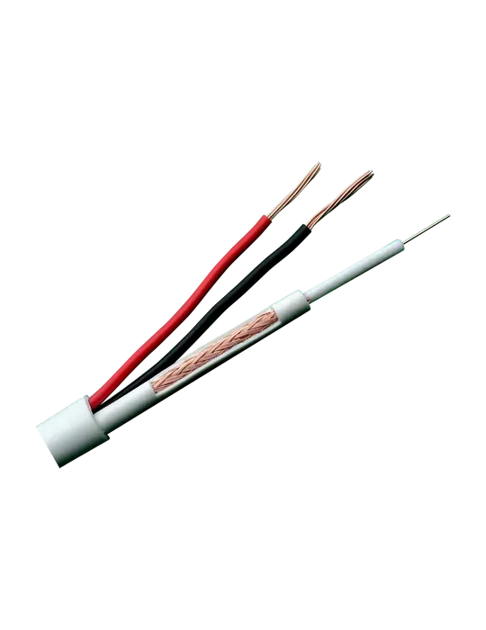MARCA BLANCA Cable Combinado - Micro RG59 + alimentación - Rollo de 30