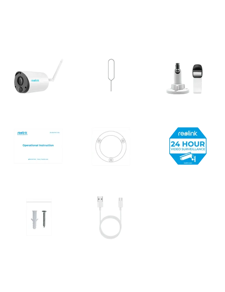 Reolink Camara WiFi a Batería - 3MP (2304 x 1296) - IR 10 m / Sirena -
