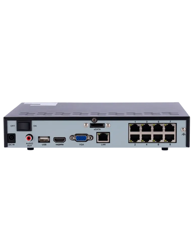 Reolink NVR 8 canales PoE - Soporta cámaras hasta 12MP - Deteccion Hum