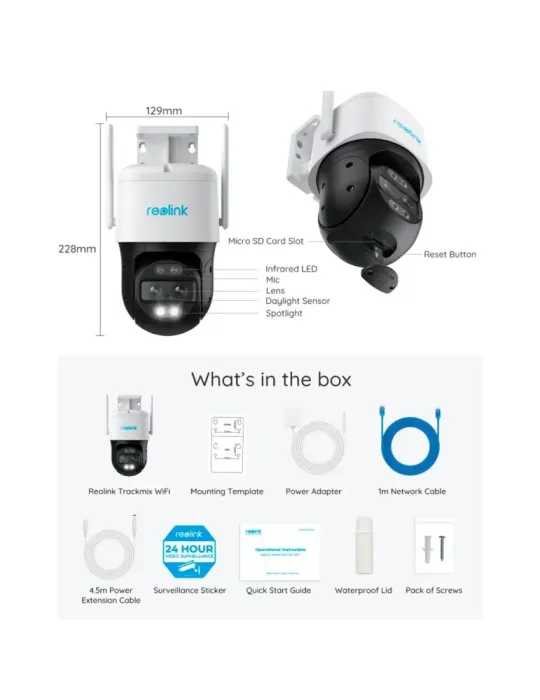 Reolink Camara Doble Lente a Batería - 8MP (3840 x 2160) / WiFi Dual -