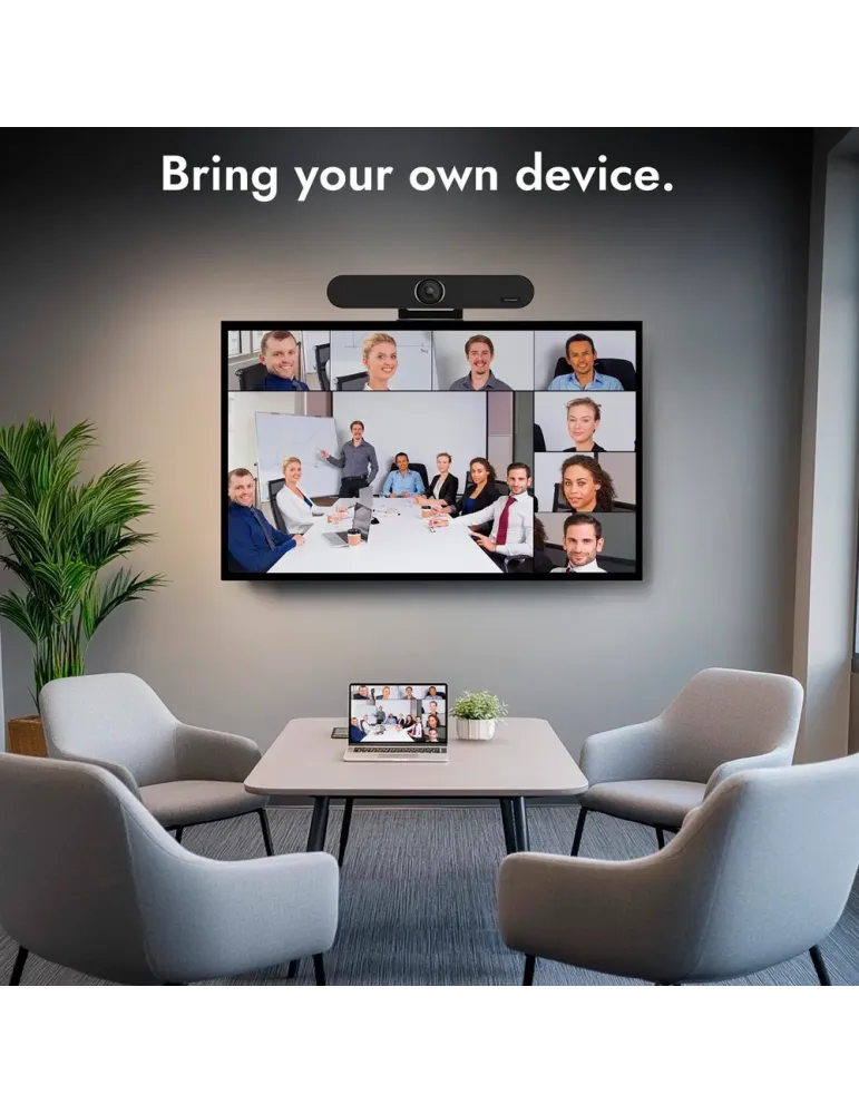 ROCWARE Barra de videoconferencia All in One - Resolución 4K - Ángulo