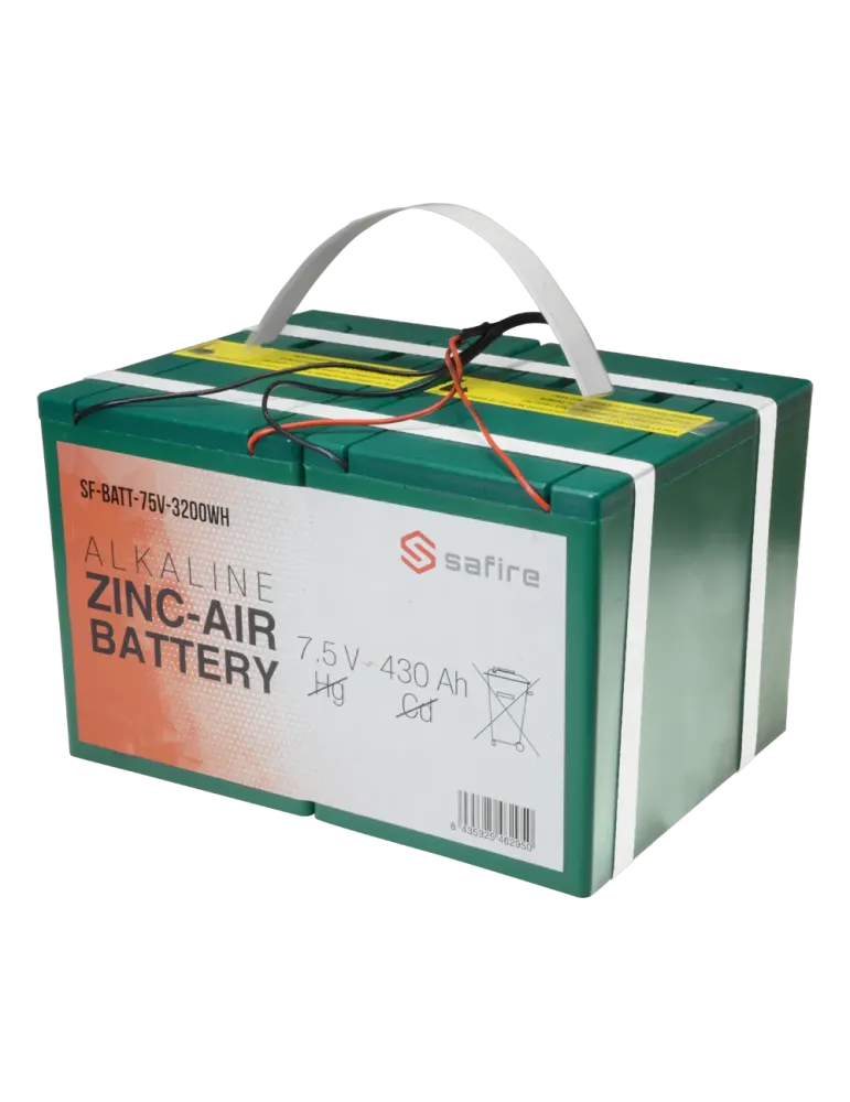 SAFIRE Batería zinc-aire - Voltaje 7.5 V / Capacidad 3200 Wh - Triple