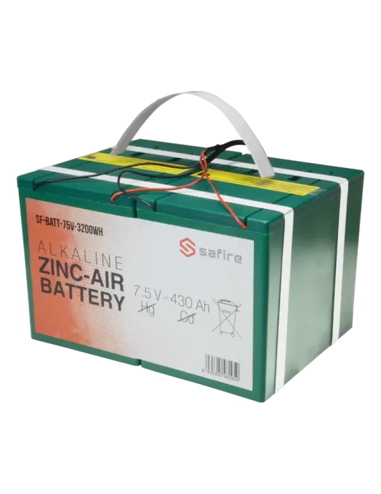 SAFIRE Batería zinc-aire - Voltaje 7.5 V / Capacidad 3200 Wh - Triple