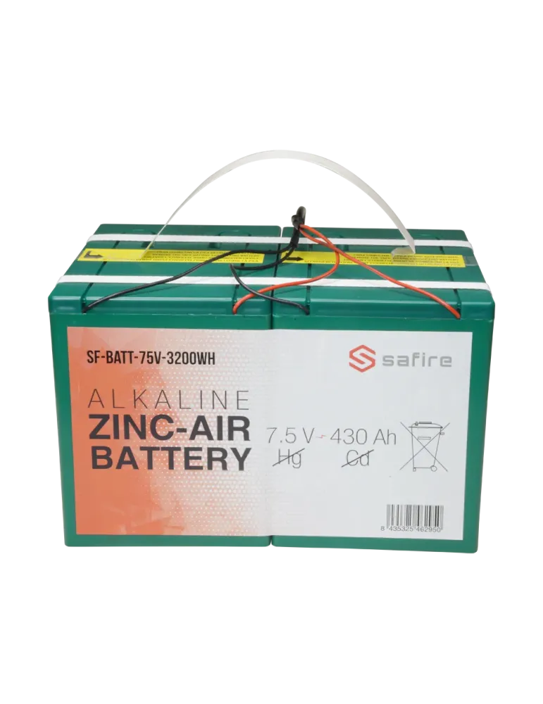 SAFIRE Batería zinc-aire - Voltaje 7.5 V / Capacidad 3200 Wh - Triple