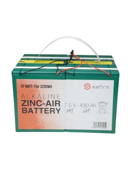 SAFIRE Batería zinc-aire - Voltaje 7.5 V / Capacidad 3200 Wh - Triple