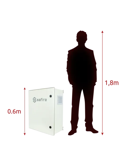 Safire - Armario de poliéster SMC - Dimensiones exteriores 60x50x23cm