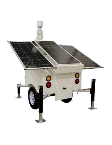 SAFIRE Trailer de alimentación autónoma para CCTV - Panel solar de 3x1