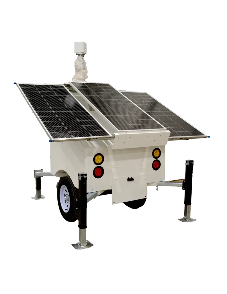 SAFIRE Trailer de alimentación autónoma para CCTV - Panel solar de 3x1