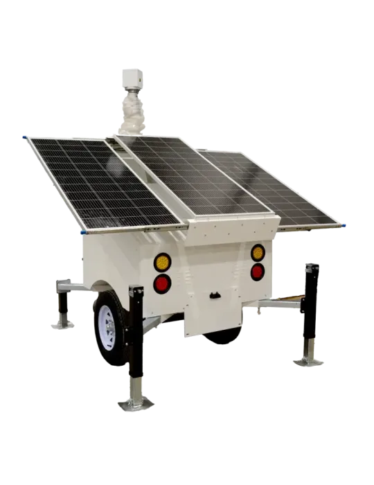 SAFIRE Trailer de alimentación autónoma para CCTV - Panel solar de 3x1