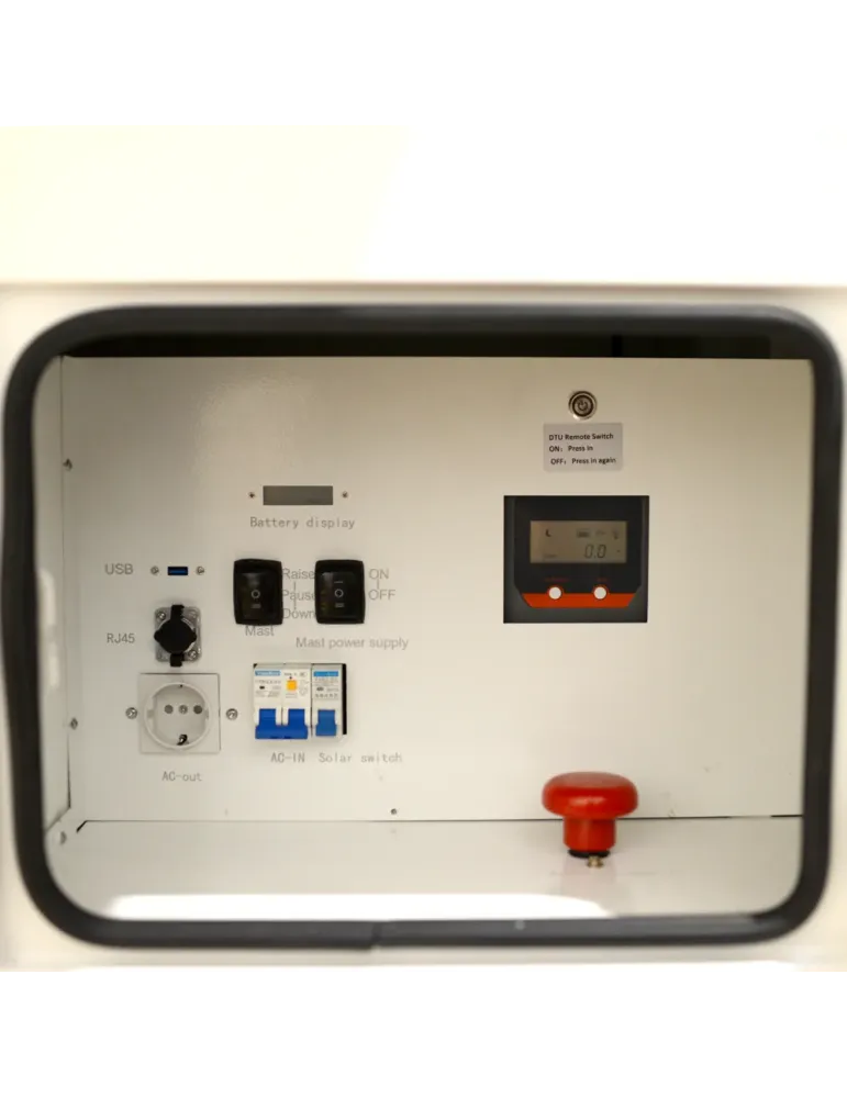 SAFIRE Trailer de alimentación autónoma para CCTV - Panel solar de 3x1