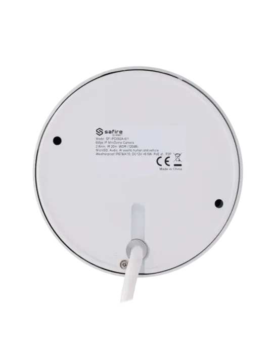 Safire Smart - Cámara MiniDomo IP gama I1 AI Avanzada - Resolución 6 M