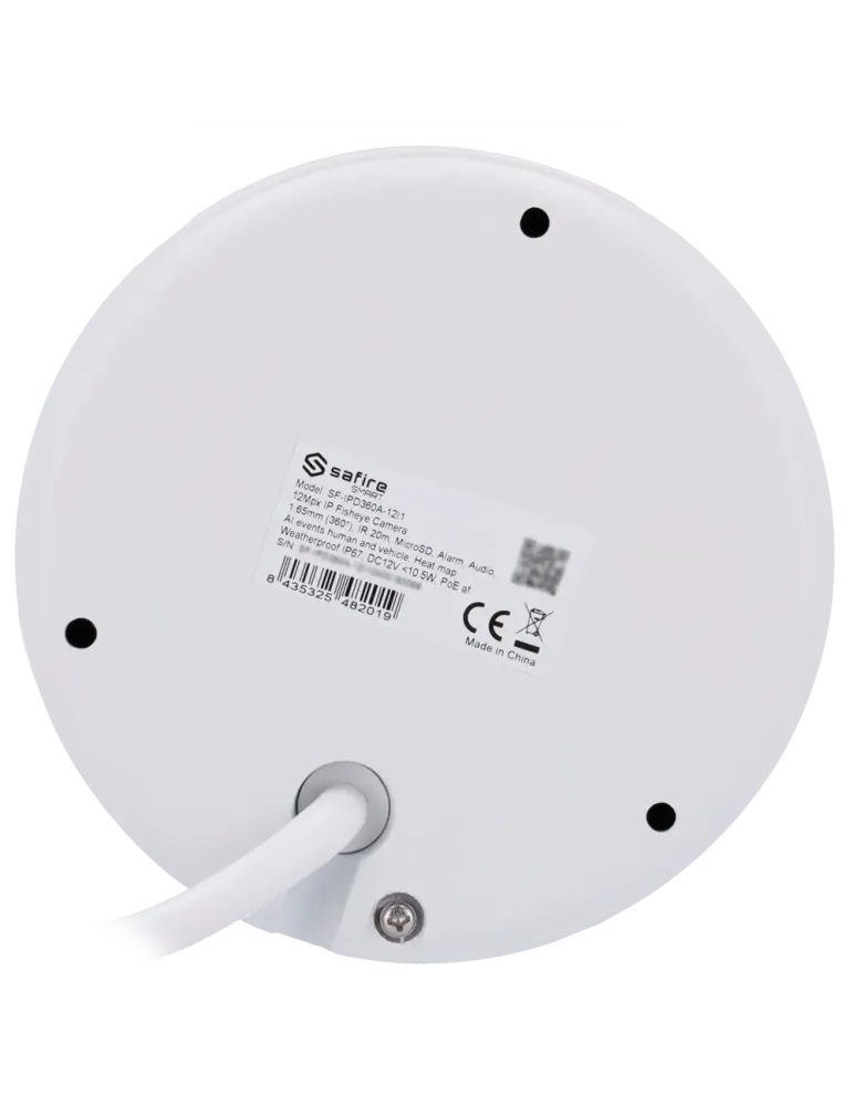 Safire Smart - Cámara Domo IP Fisheye gama I1 - Resolución 12 Megapíxe