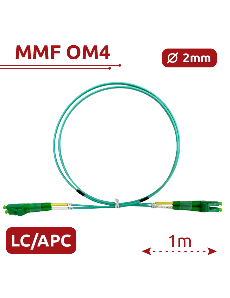 SAFIRE Cable de conexión de fibra óptica - Fibra multimodo OM4 - Conec