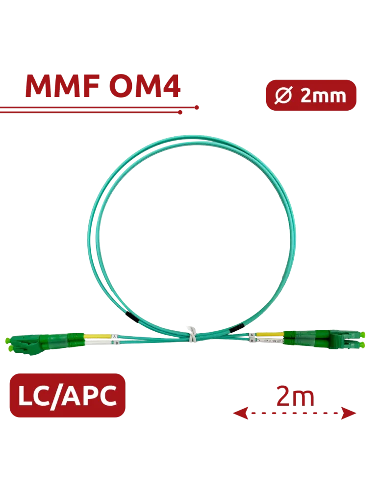 SAFIRE Cable de conexión de fibra óptica - Fibra multimodo OM4 - Conec