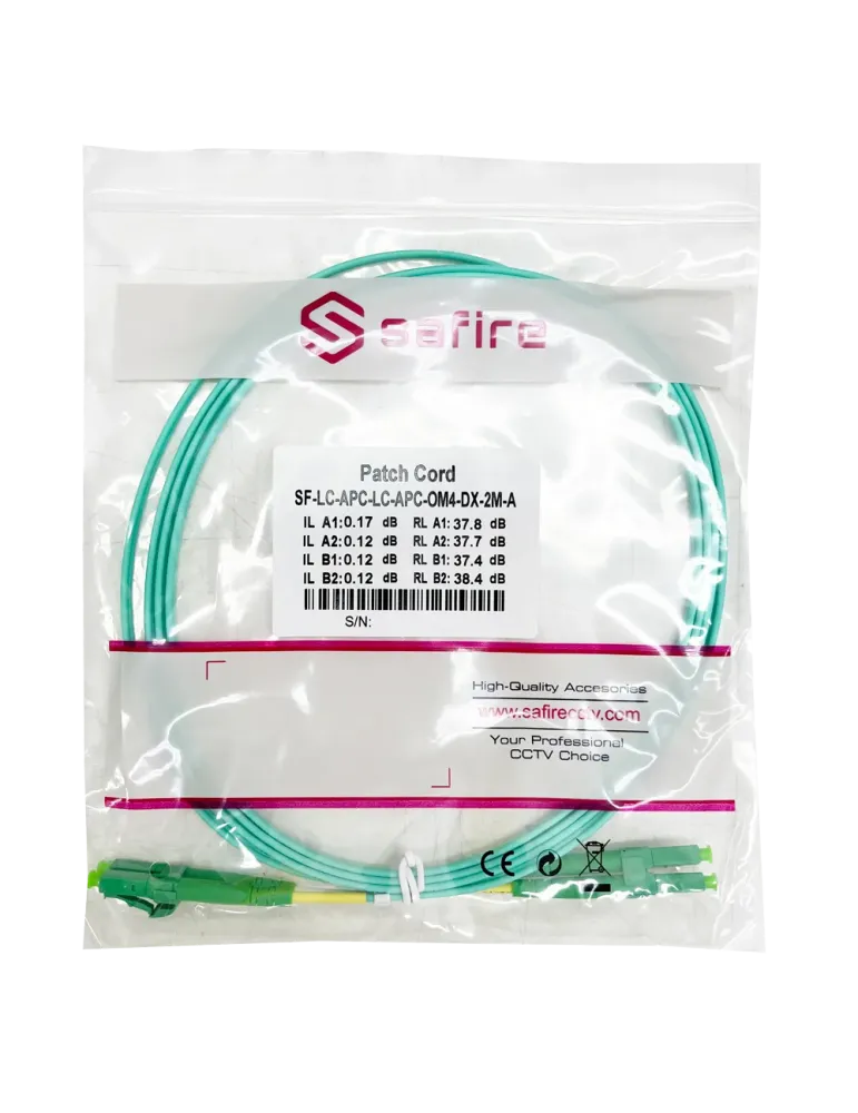 SAFIRE Cable de conexión de fibra óptica - Fibra multimodo OM4 - Conec