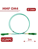 SAFIRE Cable de conexión de fibra óptica - Fibra multimodo OM4 - Conec