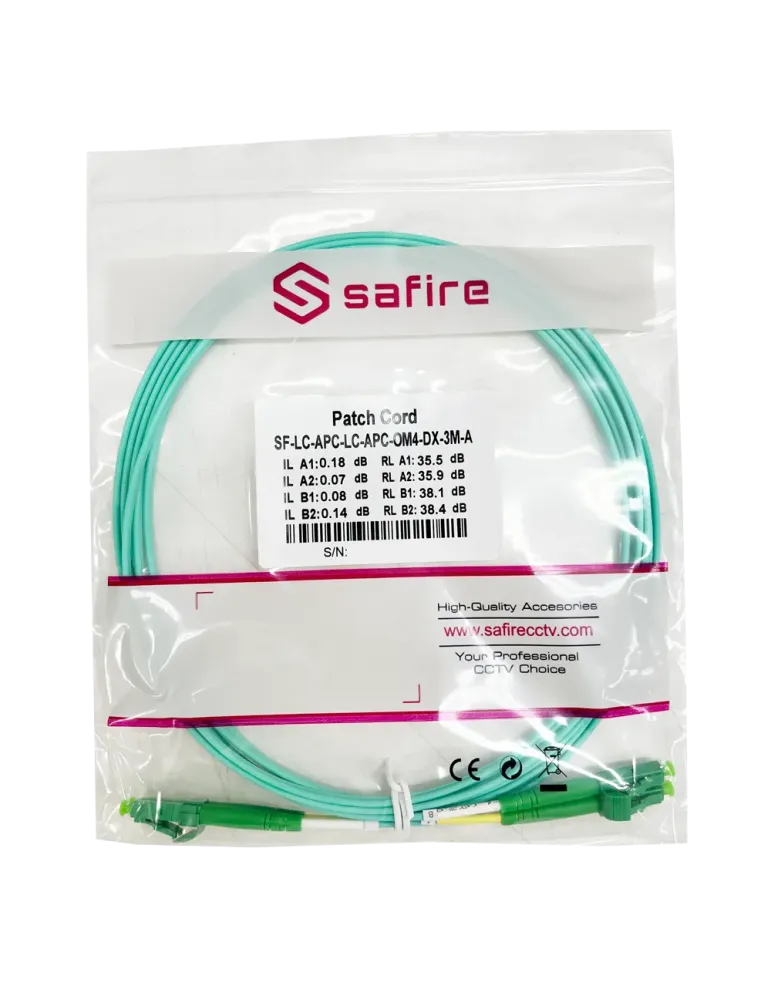 SAFIRE Cable de conexión de fibra óptica - Fibra multimodo OM4 - Conec