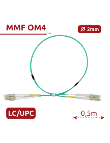 SAFIRE Cable de conexión de fibra óptica - Fibra multimodo OM4 - Conec