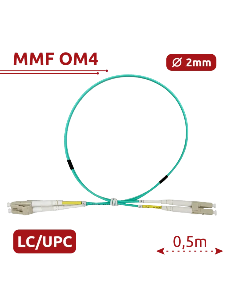 SAFIRE Cable de conexión de fibra óptica - Fibra multimodo OM4 - Conec