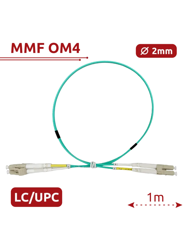 SAFIRE Cable de conexión de fibra óptica - Fibra multimodo OM4 - Conec