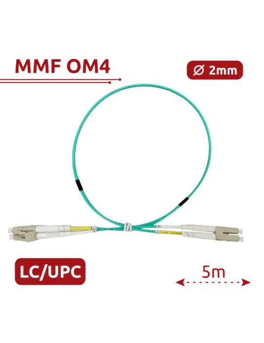SAFIRE Cable de conexión de fibra óptica - Fibra multimodo OM4 - Conec