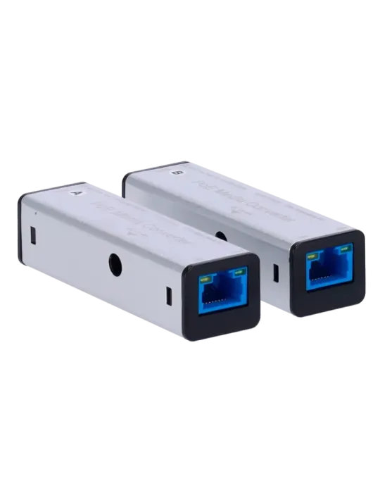 Safire Kit de conversor de medios (2 unidades) - 1x Puerto Ethernet RJ