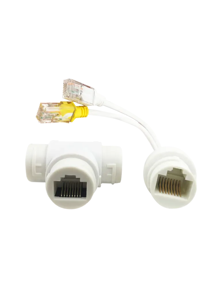 SAFIRE Combinador y separador PoE RJ45 - Para cámaras IP - Color blanc