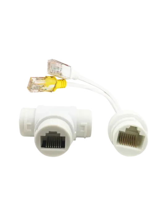 SAFIRE Combinador y separador PoE RJ45 - Para cámaras IP - Color blanc