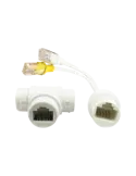SAFIRE Combinador y separador PoE RJ45 - Para cámaras IP - Color blanc