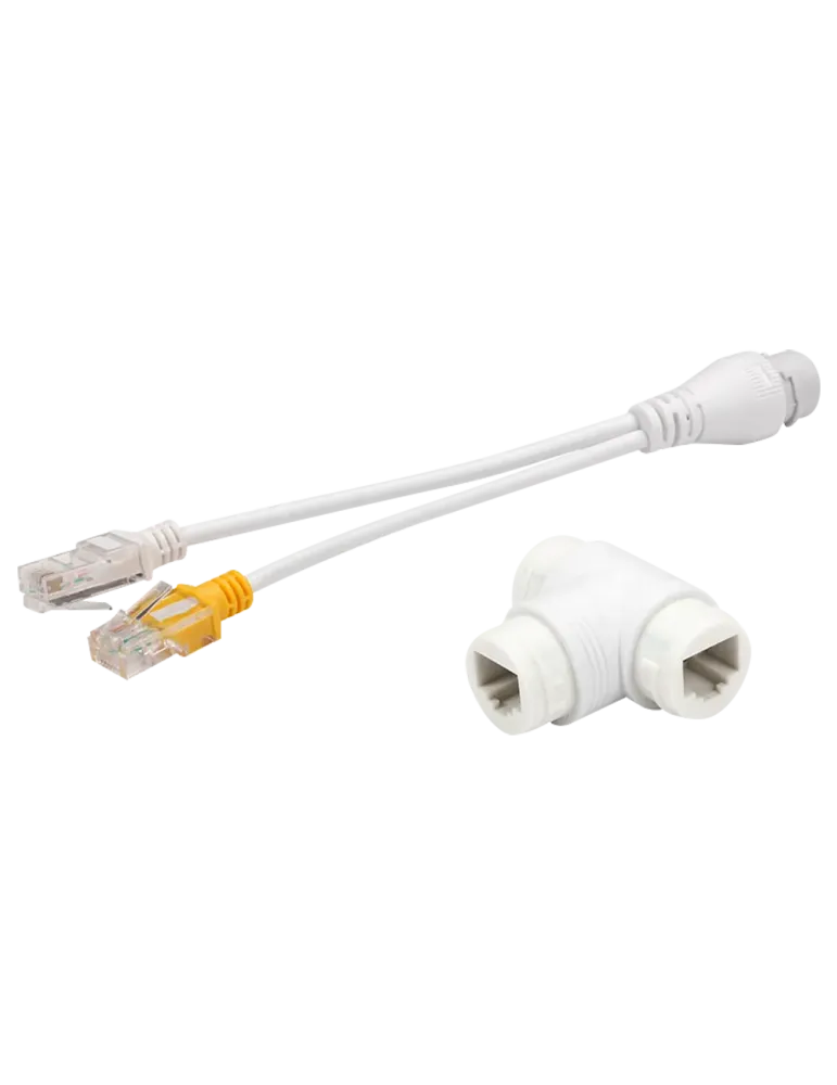 SAFIRE Combinador y separador PoE RJ45 - Para cámaras IP - Color blanc