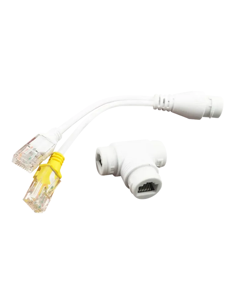SAFIRE Combinador y separador PoE RJ45 - Para cámaras IP - Color blanc