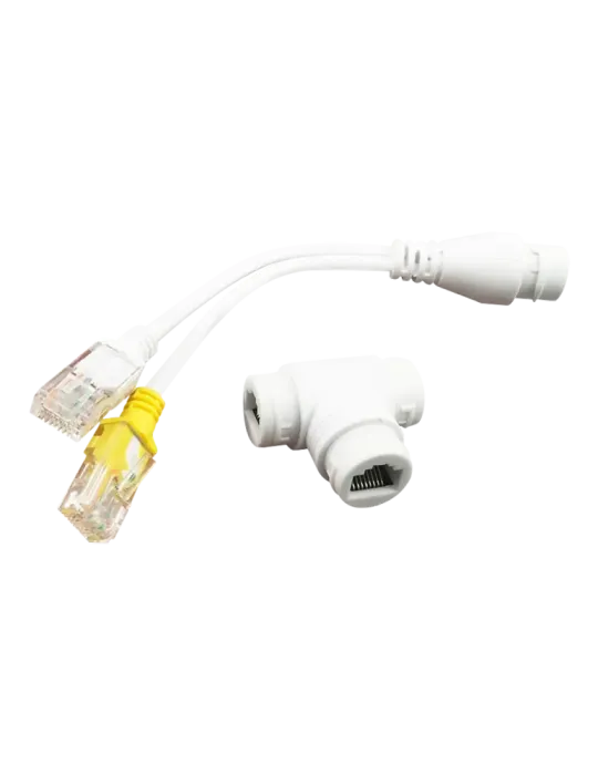 SAFIRE Combinador y separador PoE RJ45 - Para cámaras IP - Color blanc
