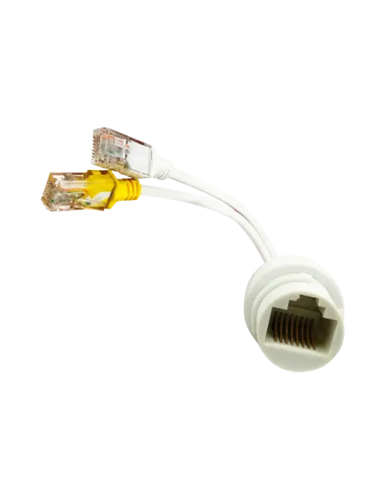 SAFIRE Combinador y separador PoE RJ45 - Para cámaras IP - Color blanc