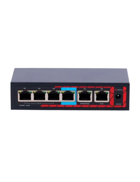 Safire Indoor Hi-PoE Extender Switch - Amplía alcance alimentación PoE