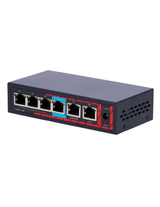 Safire Indoor Hi-PoE Extender Switch - Amplía alcance alimentación PoE