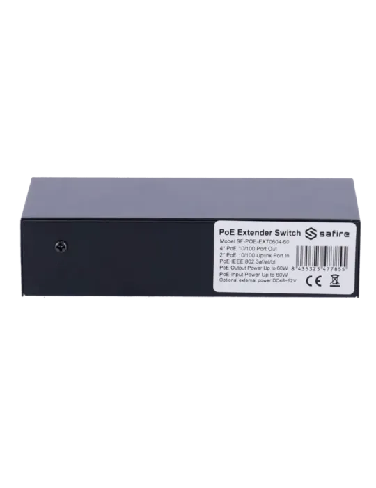 Safire Indoor Hi-PoE Extender Switch - Amplía alcance alimentación PoE