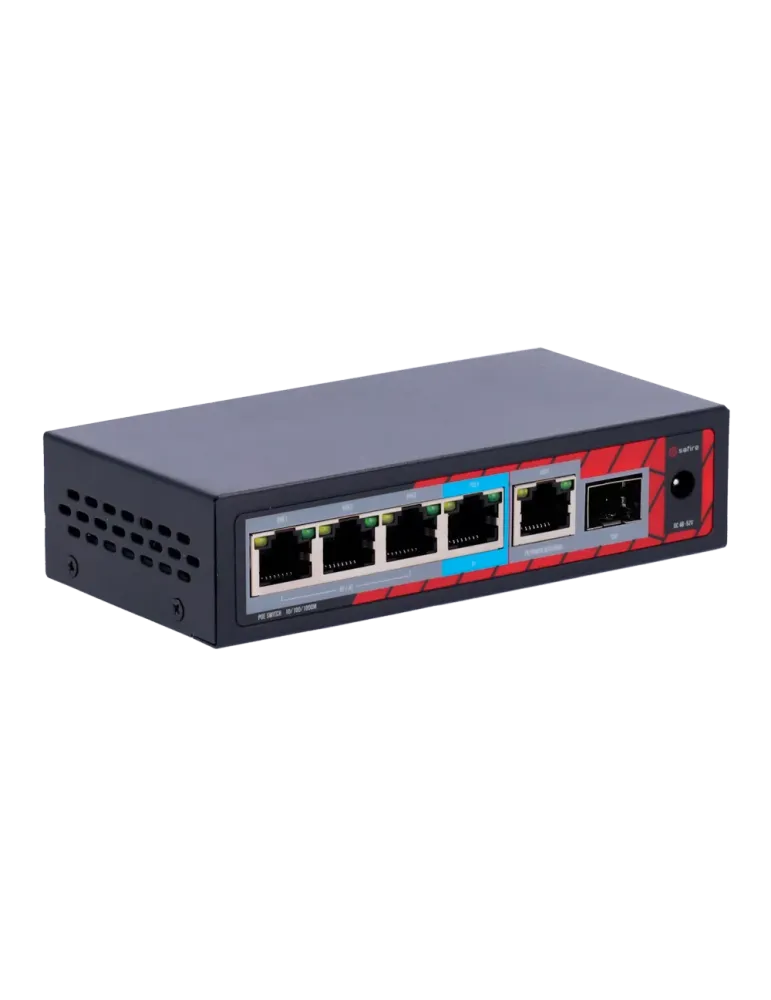 Safire Indoor POE extender Switch - Amplía alcance alimentación POE -