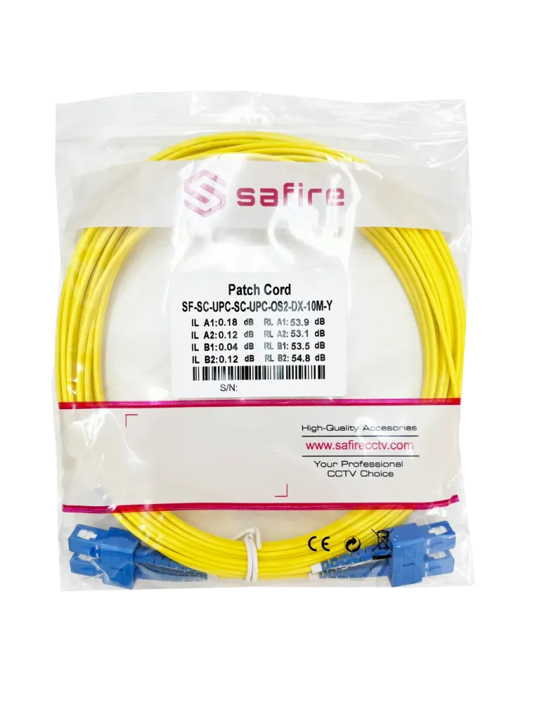SAFIRE Cable de conexión de fibra óptica - Fibra monomodo OS2 - Conect