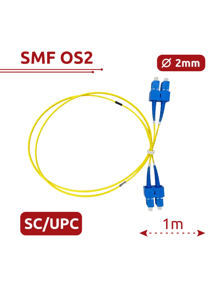 SAFIRE Cable de conexión de fibra óptica - Fibra monomodo OS2 - Conect