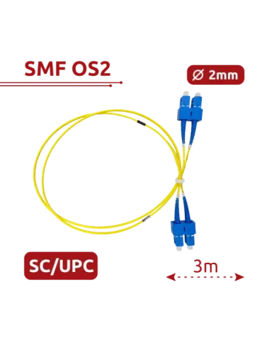 SAFIRE Cable de conexión de fibra óptica - Fibra monomodo OS2 - Conect