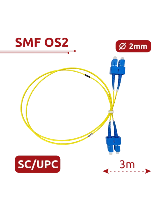 SAFIRE Cable de conexión de fibra óptica - Fibra monomodo OS2 - Conect