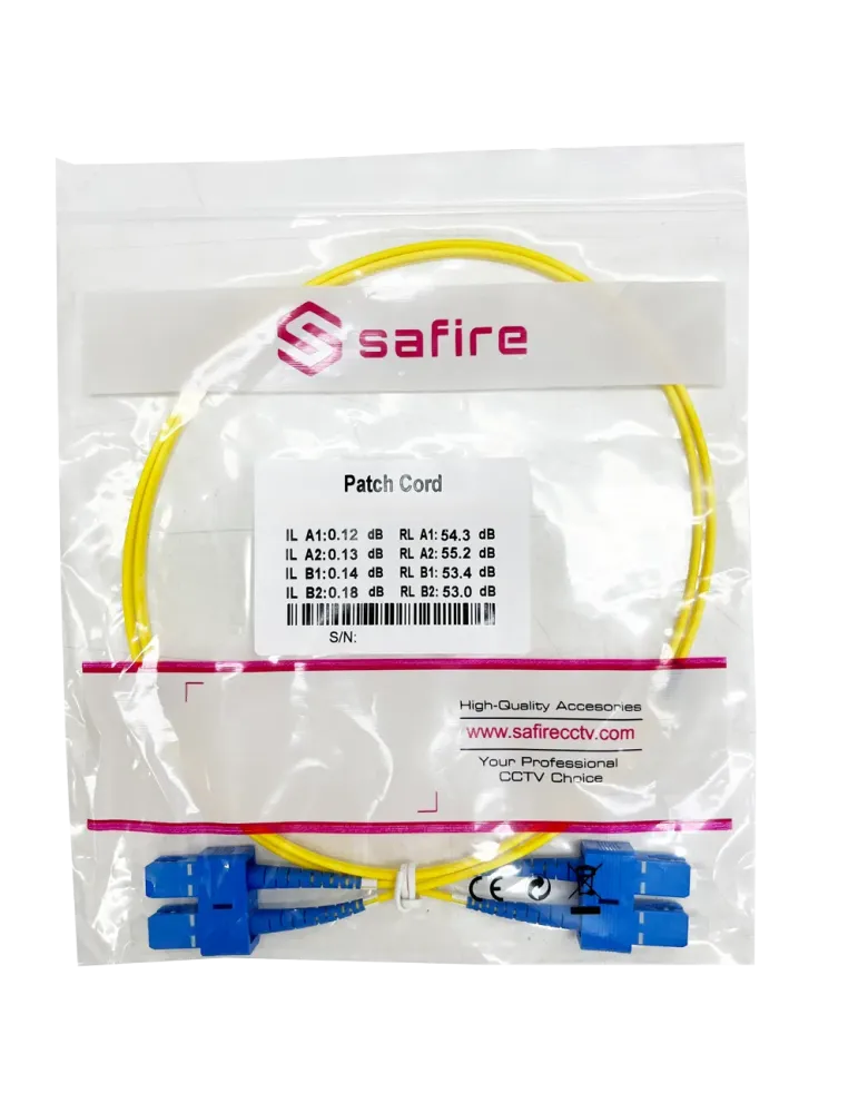 SAFIRE Cable de conexión de fibra óptica - Fibra monomodo OS2 - Conect