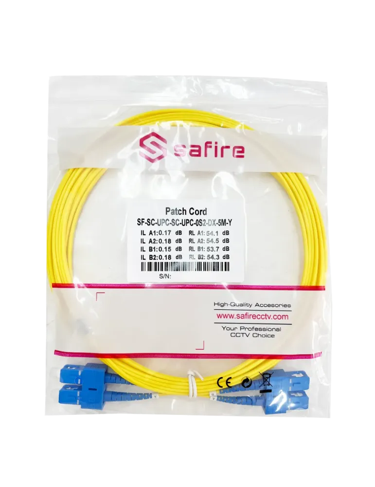 SAFIRE Cable de conexión de fibra óptica - Fibra monomodo OS2 - Conect