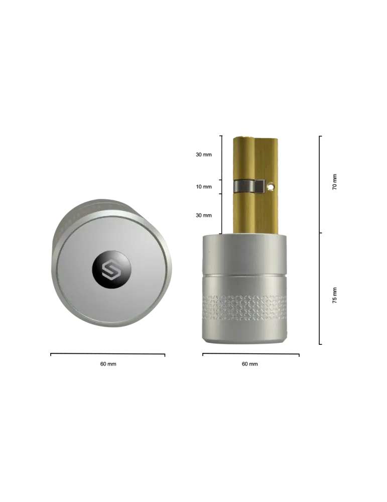 SAFIRE Cerradura inteligente Bluetooth Safire - Cilindro motorizado eu