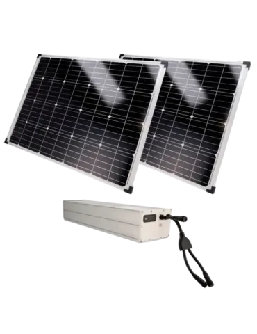 SAFIRE Sistema de alimentación autónoma para CCTV - 2x Panel solar de
