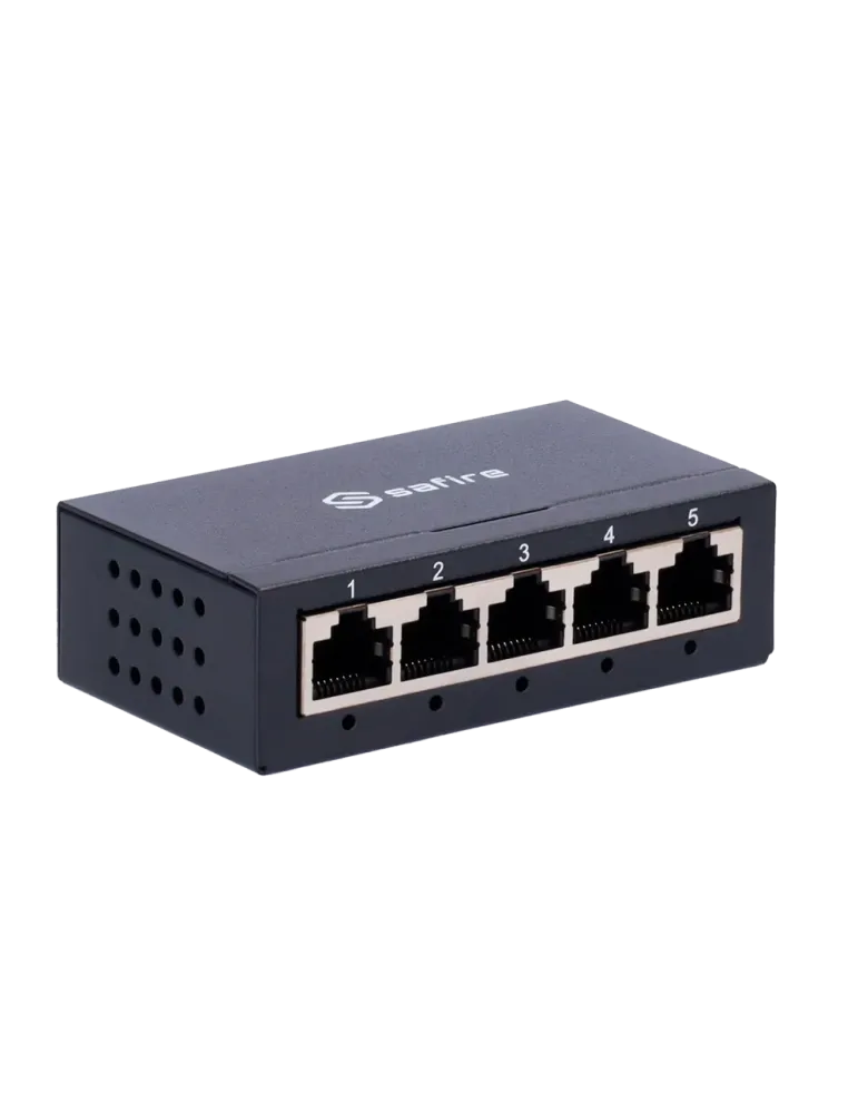 SAFIRE Switch de sobremesa - 5 puertos Gigabit - Velocidad 10/100/1000