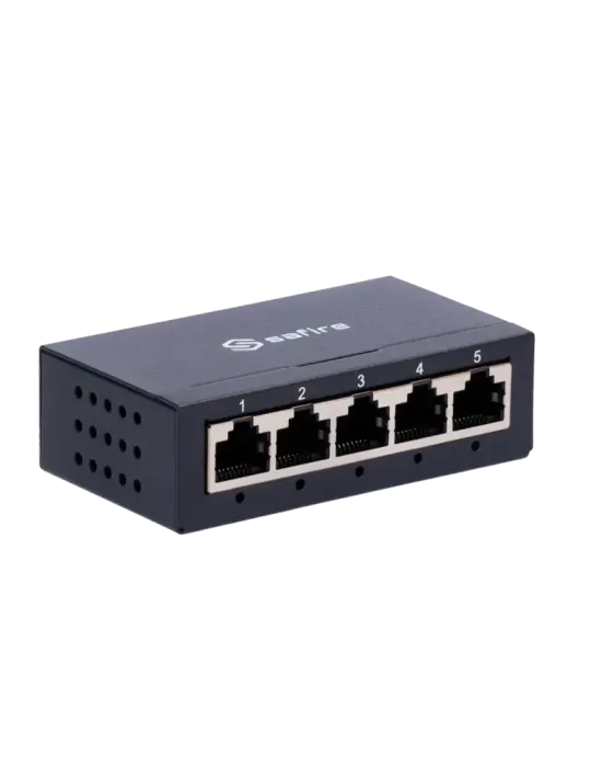 SAFIRE Switch de sobremesa - 5 puertos Gigabit - Velocidad 10/100/1000